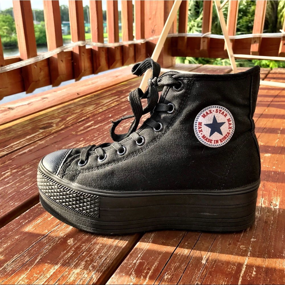 Maxstar Zipper Platform High Top Sneakers